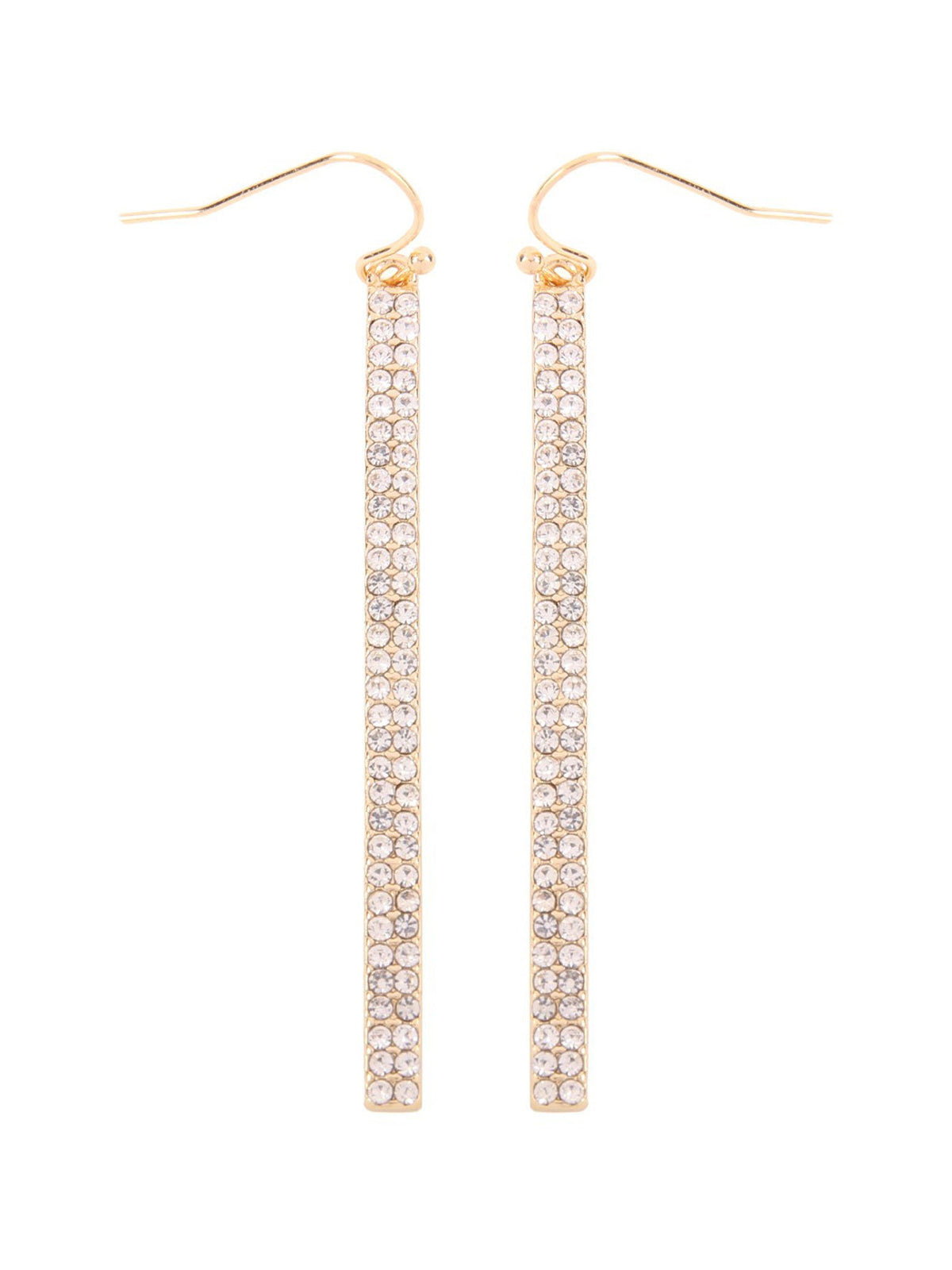 Rhinestone Bar Drop Earrings