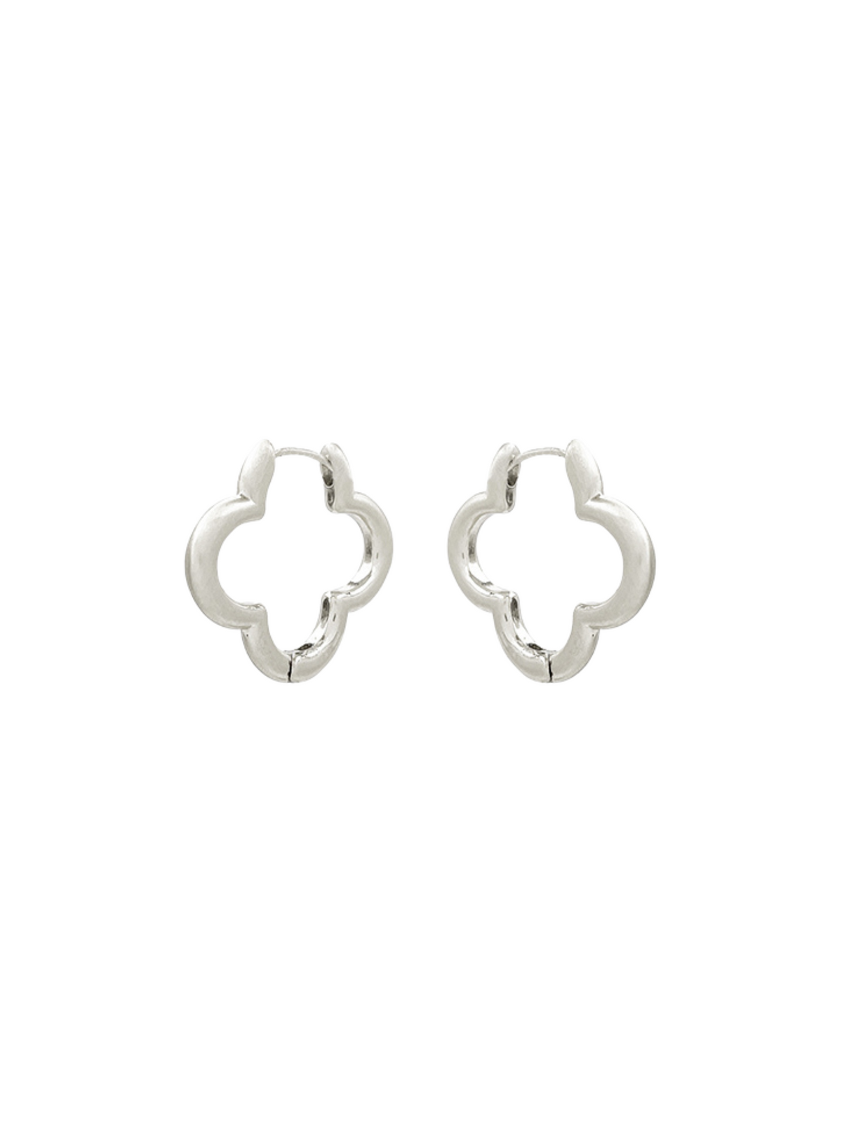 Metal Clover Pin Catch Earring