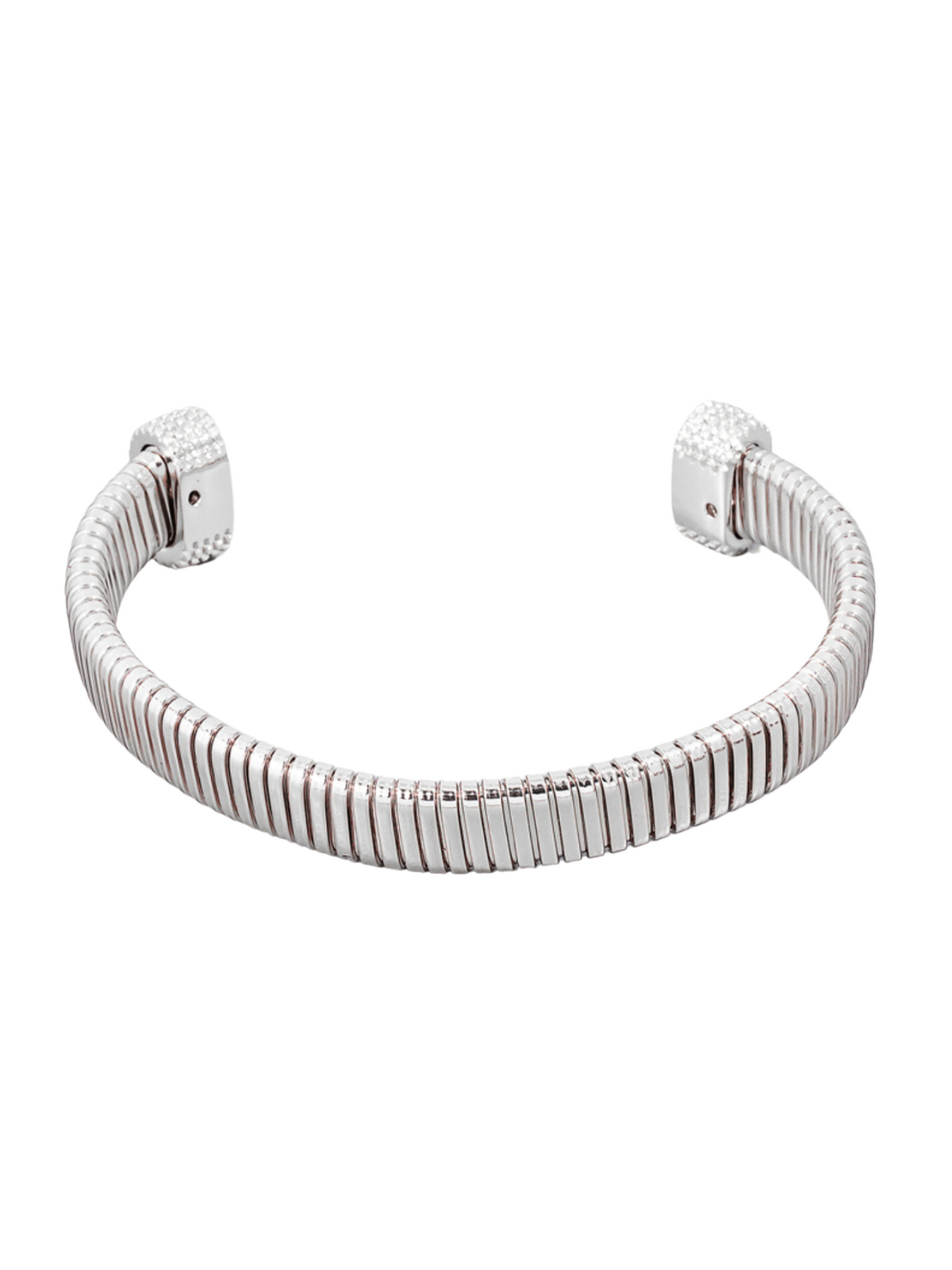 Flat Elastic Metallic Cuff Bracelet