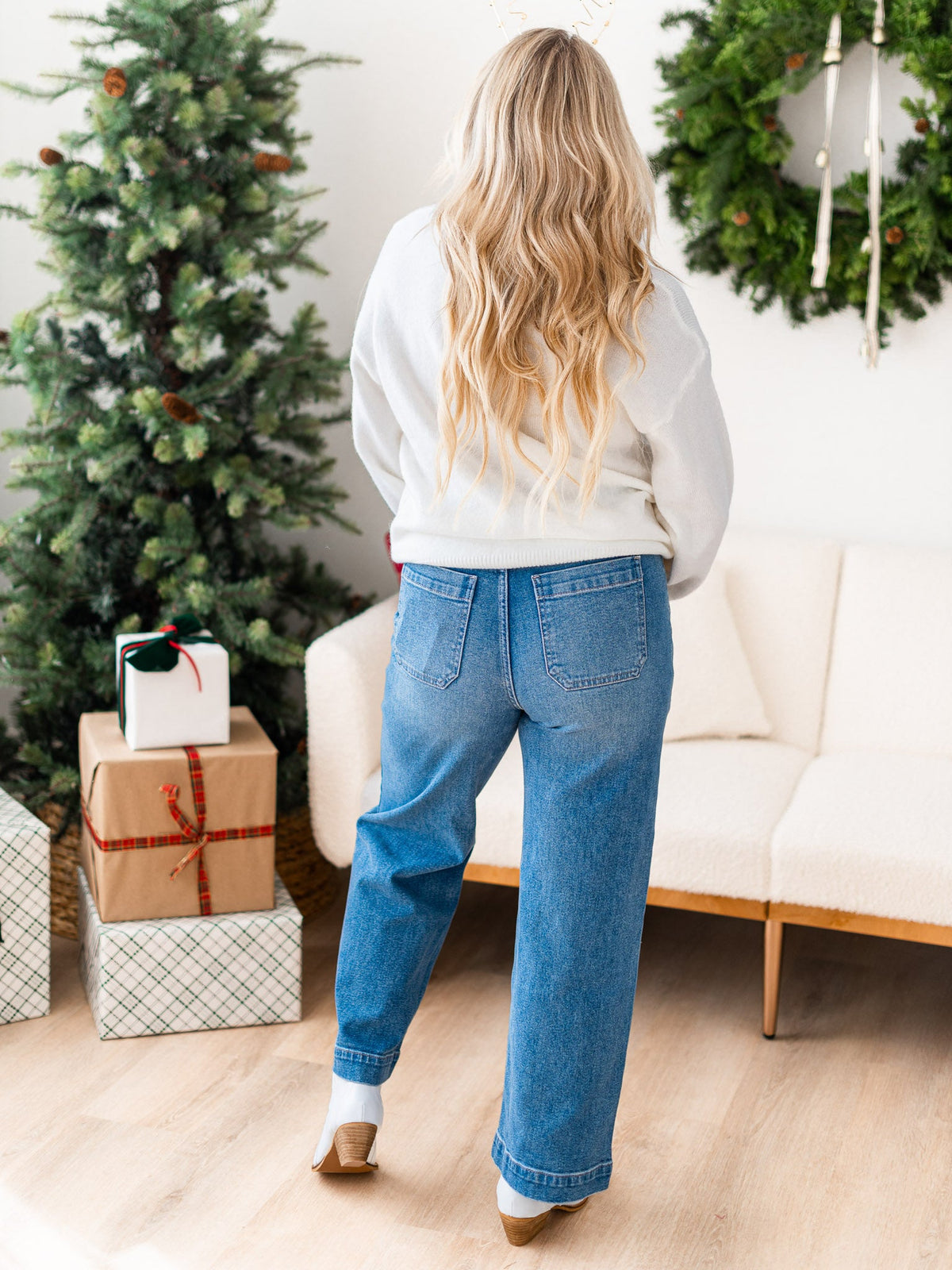Merry Metallic Tinsel Sweter