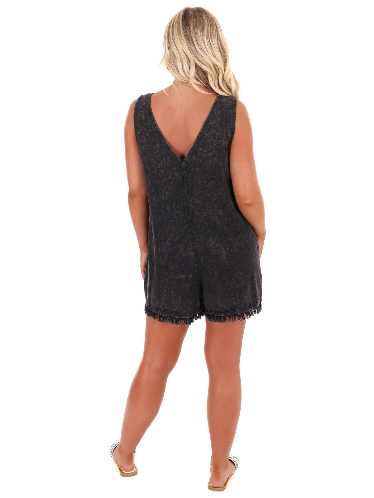 Flirty Fun Linen Romper