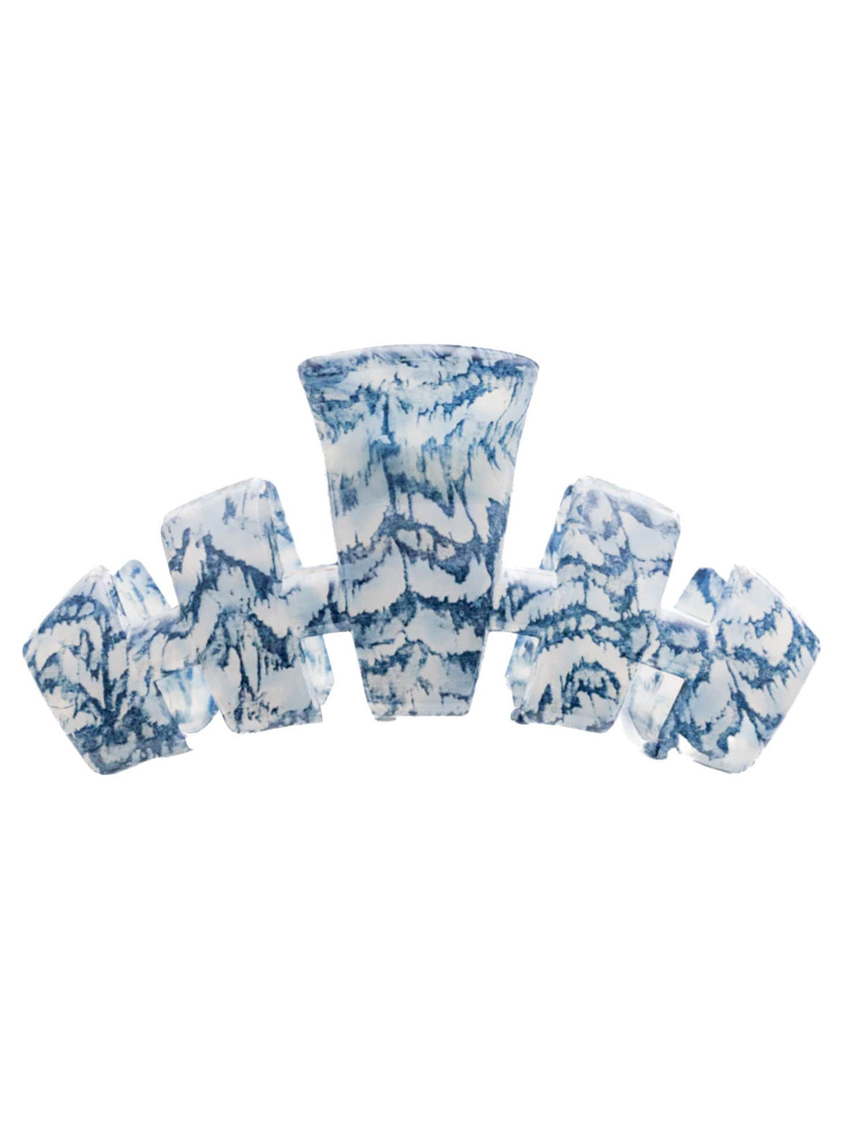 Teleties Blue Ripple Large Hair Clip