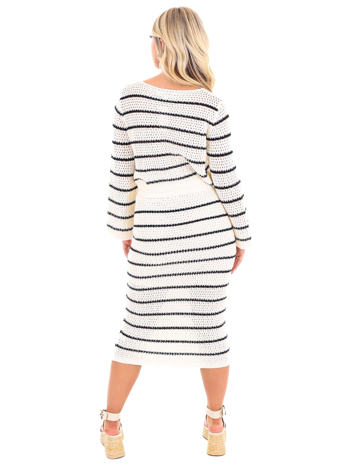 Not Over You Stripe Two Piece Set