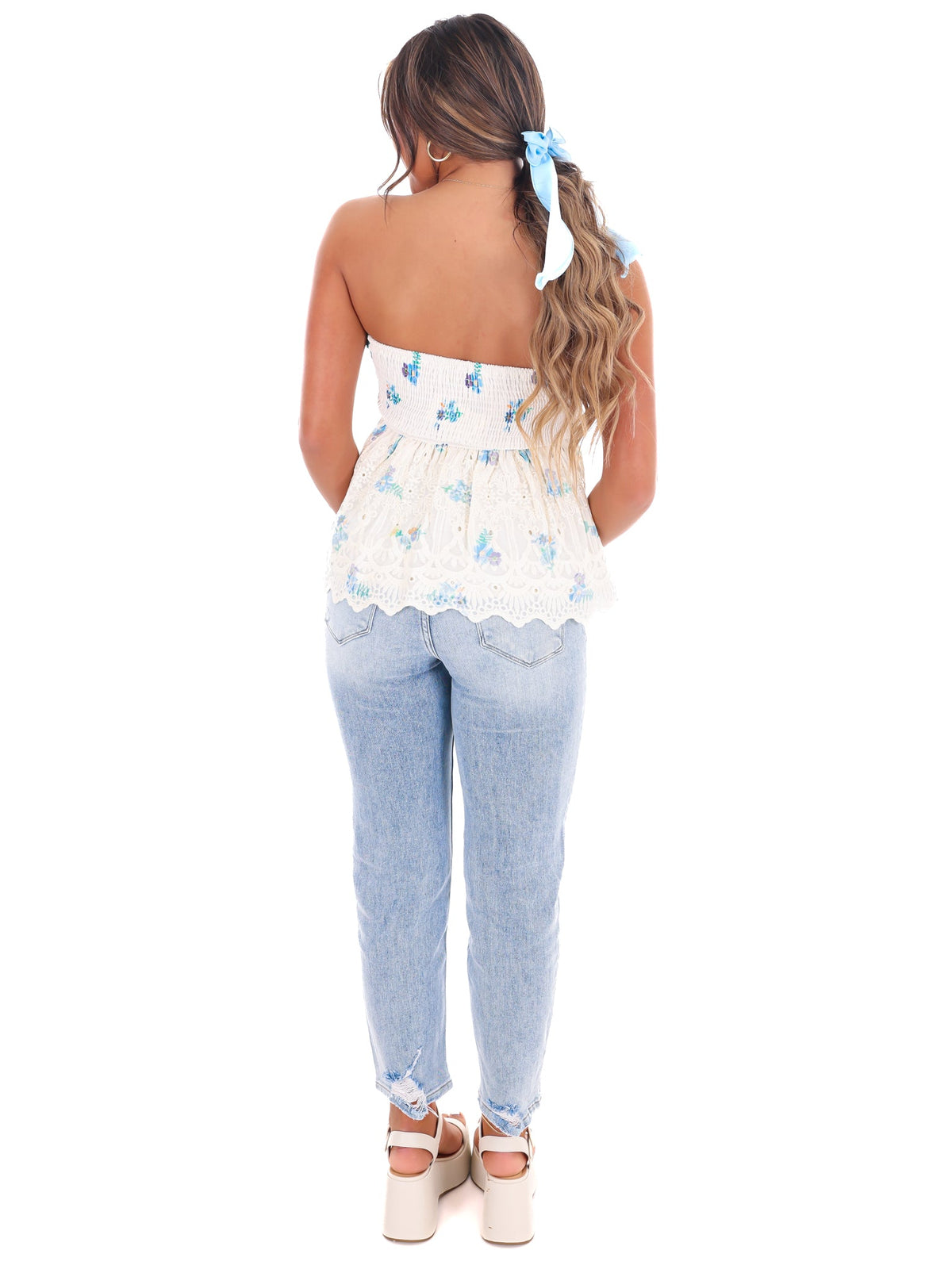 Come What May Floral Tube Top