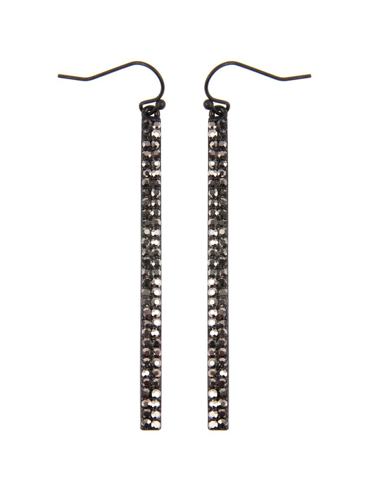 Rhinestone Bar Drop Earrings