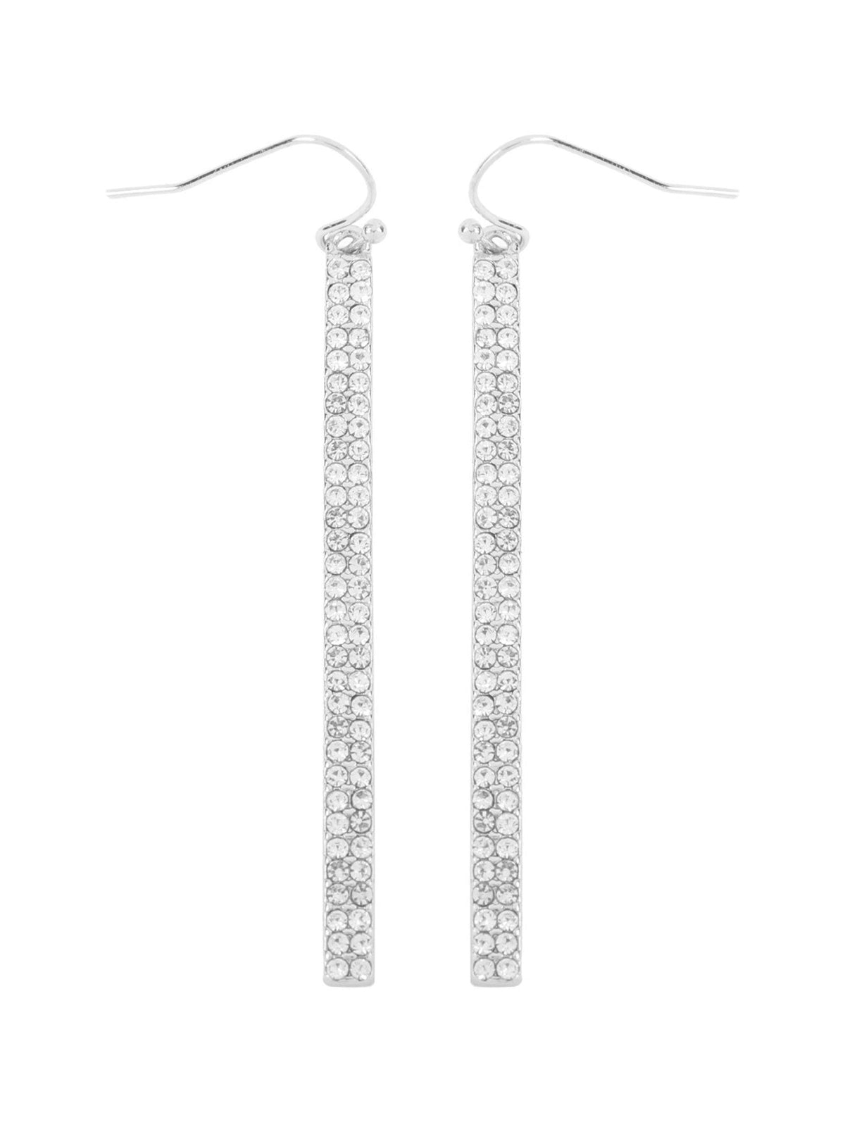 Rhinestone Bar Drop Earrings
