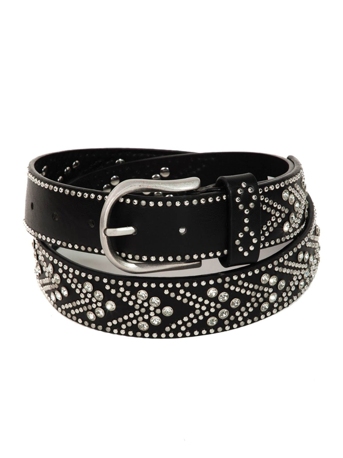 Rhinestone Metallic Studded Belt