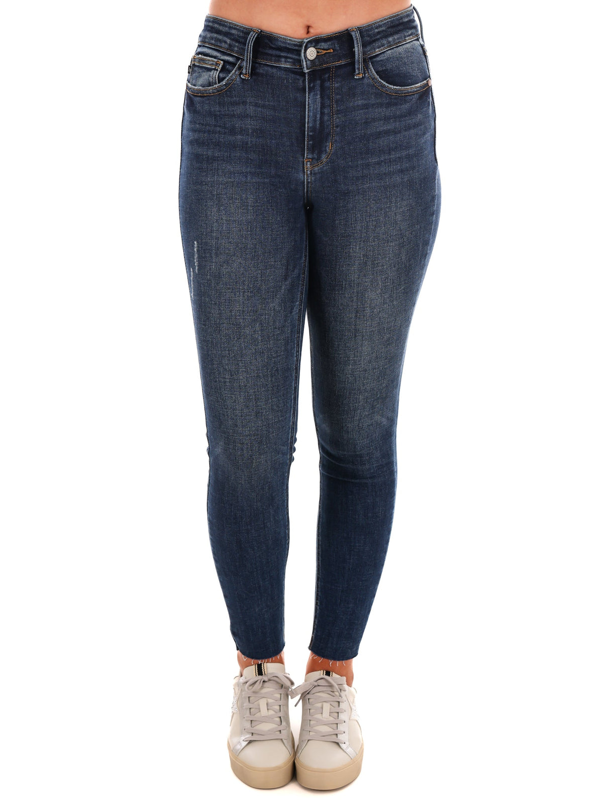 Vintage Raw Hem Skinny Jeans