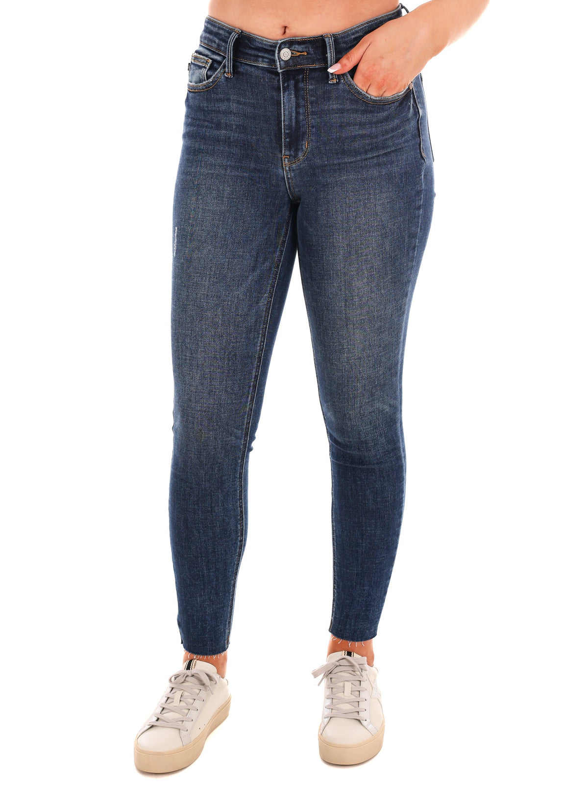 Vintage Raw Hem Skinny Jeans