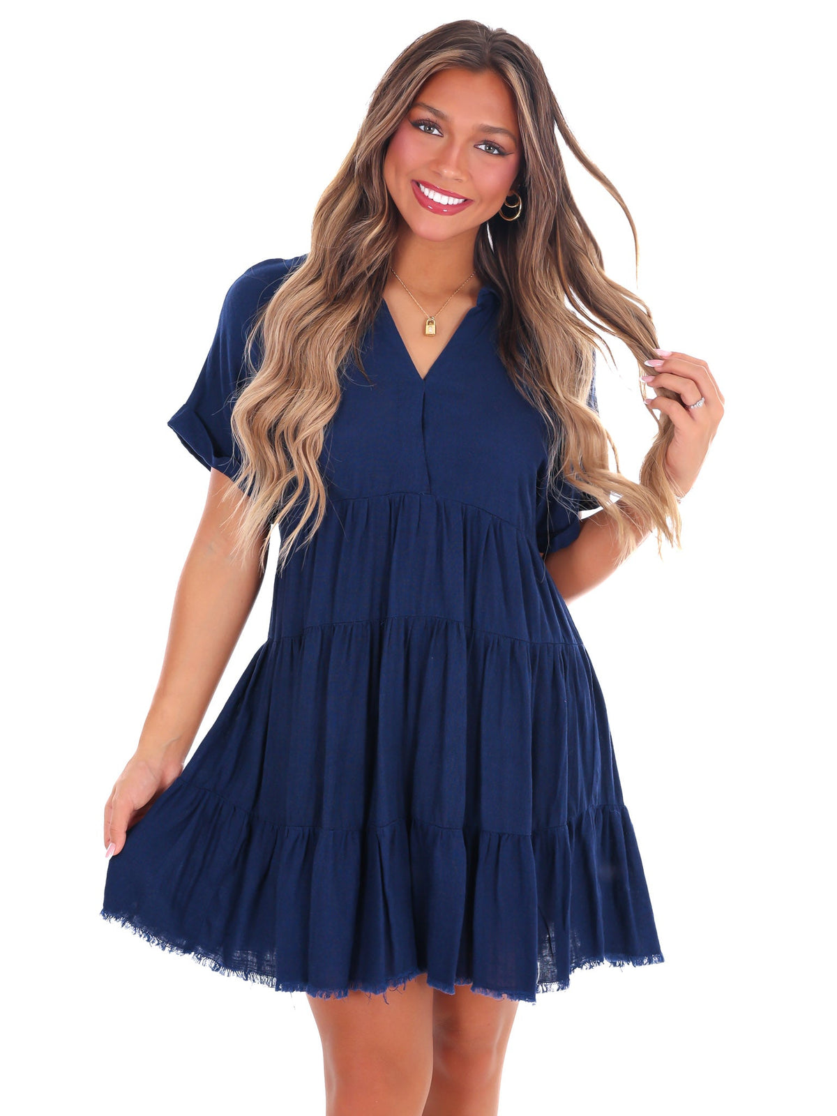 Let's Go Back Linen Dress