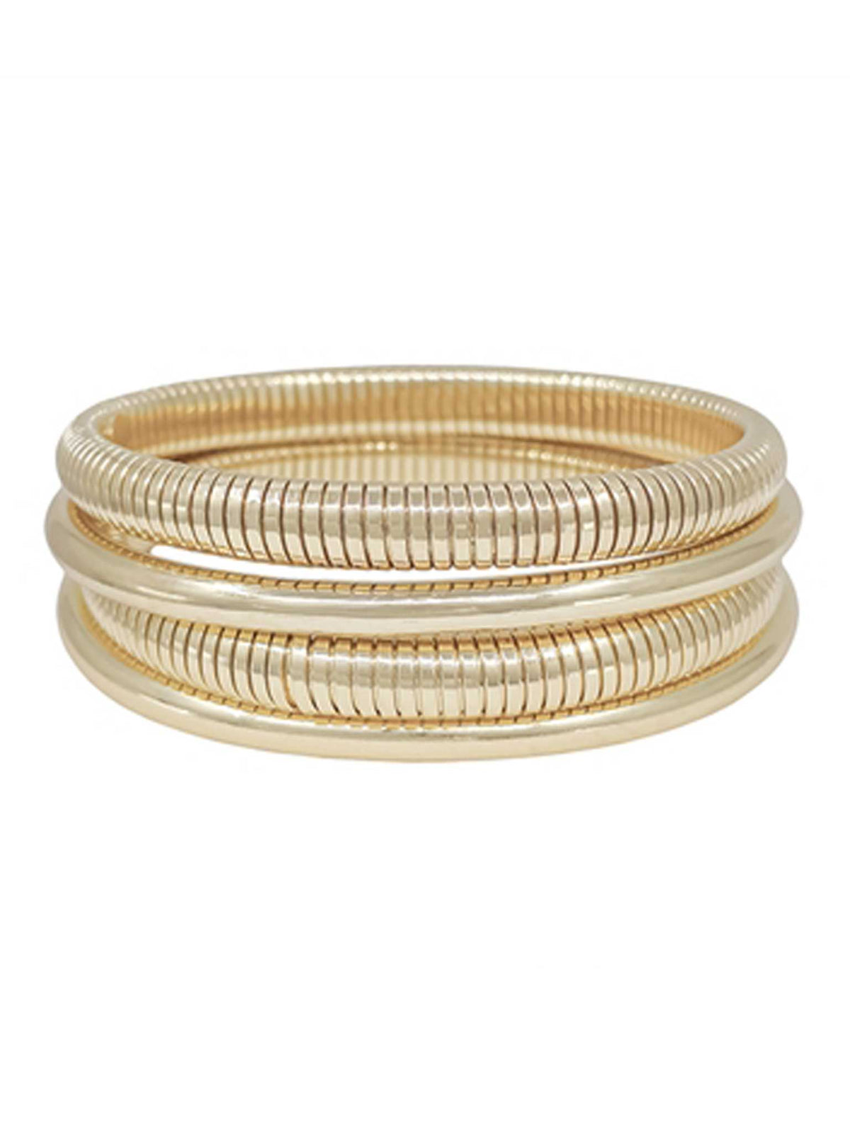 Water Resistant Ribbed Bangle Bracelet