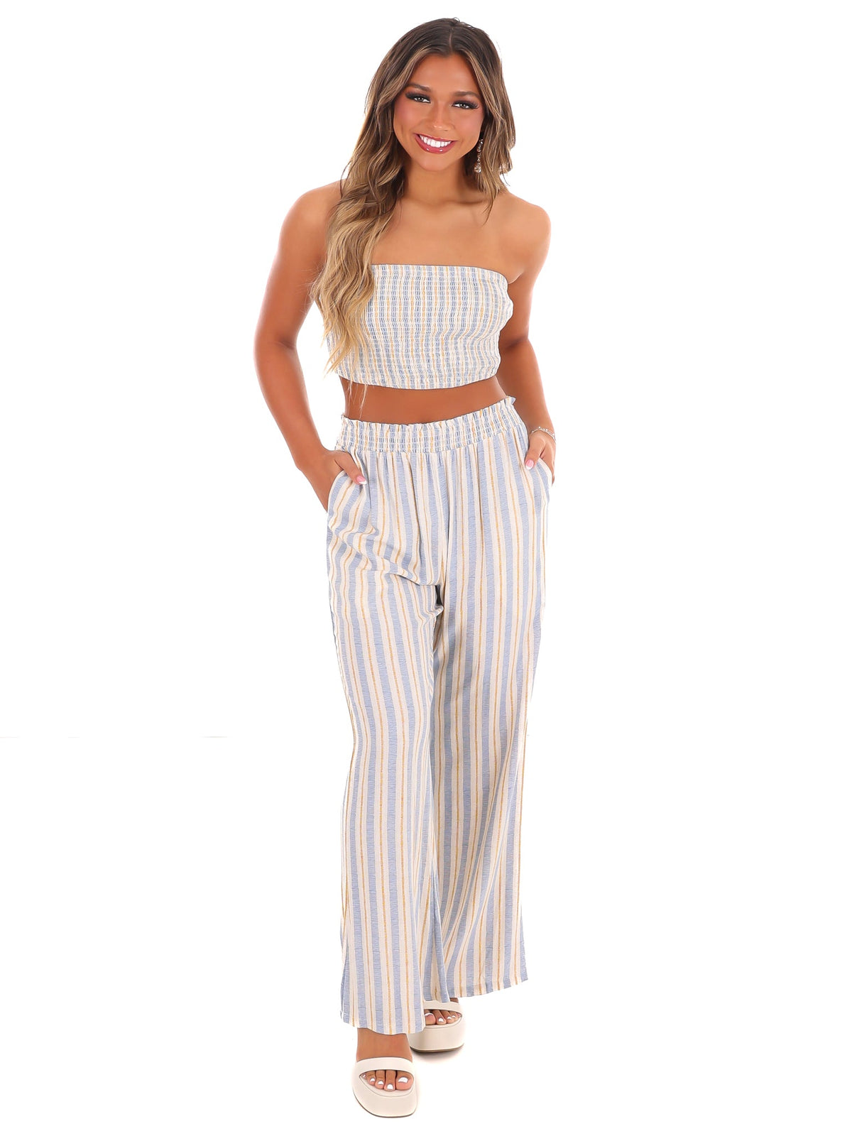 Never Til Now Stripe Two Piece Set