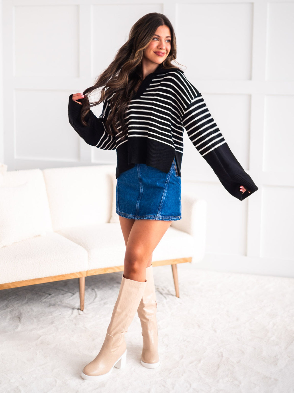 It Would Be You Striped Sweater