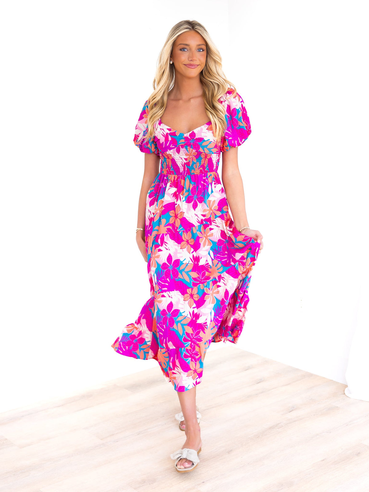 Celebration Print Maxi Dress