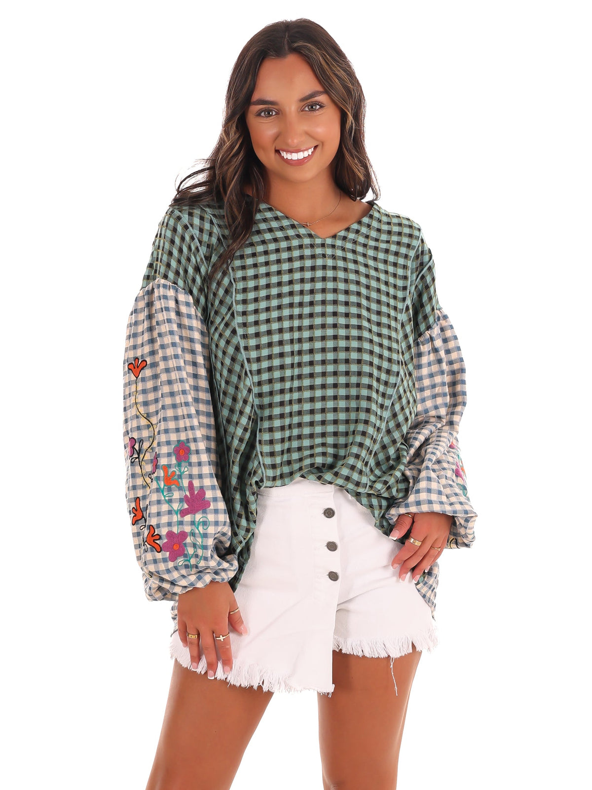 Autumn Glow Plaid Top