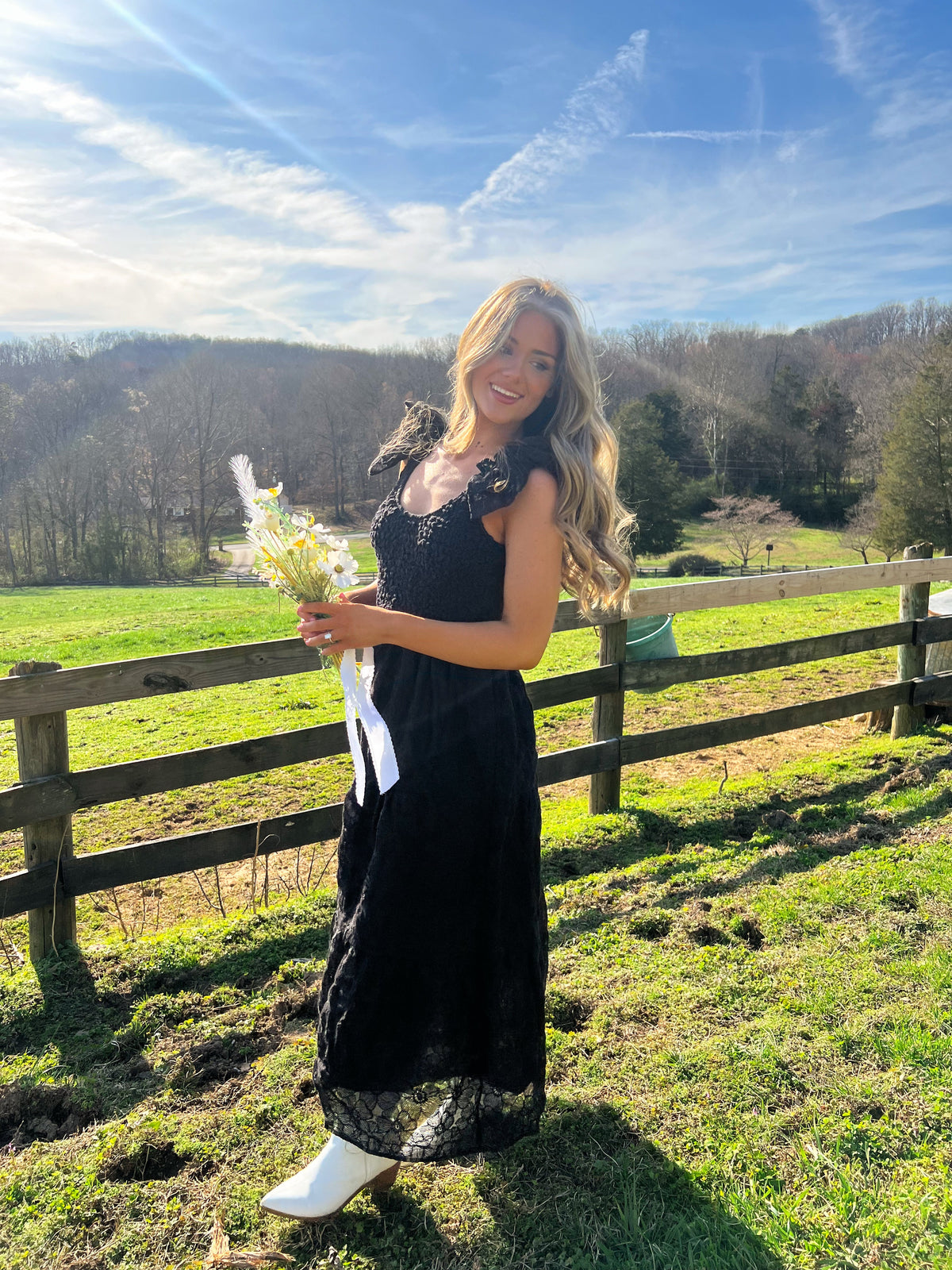 Hello Beautiful Embroidered Midi Dress