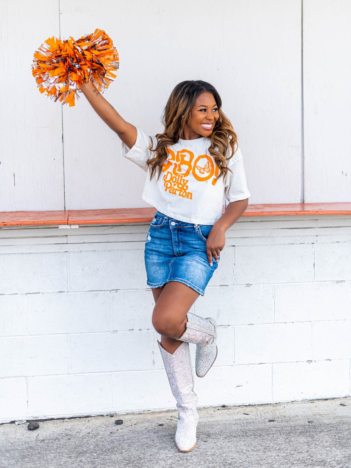 Dolly Parton GBO Butterfly Cropped Tee