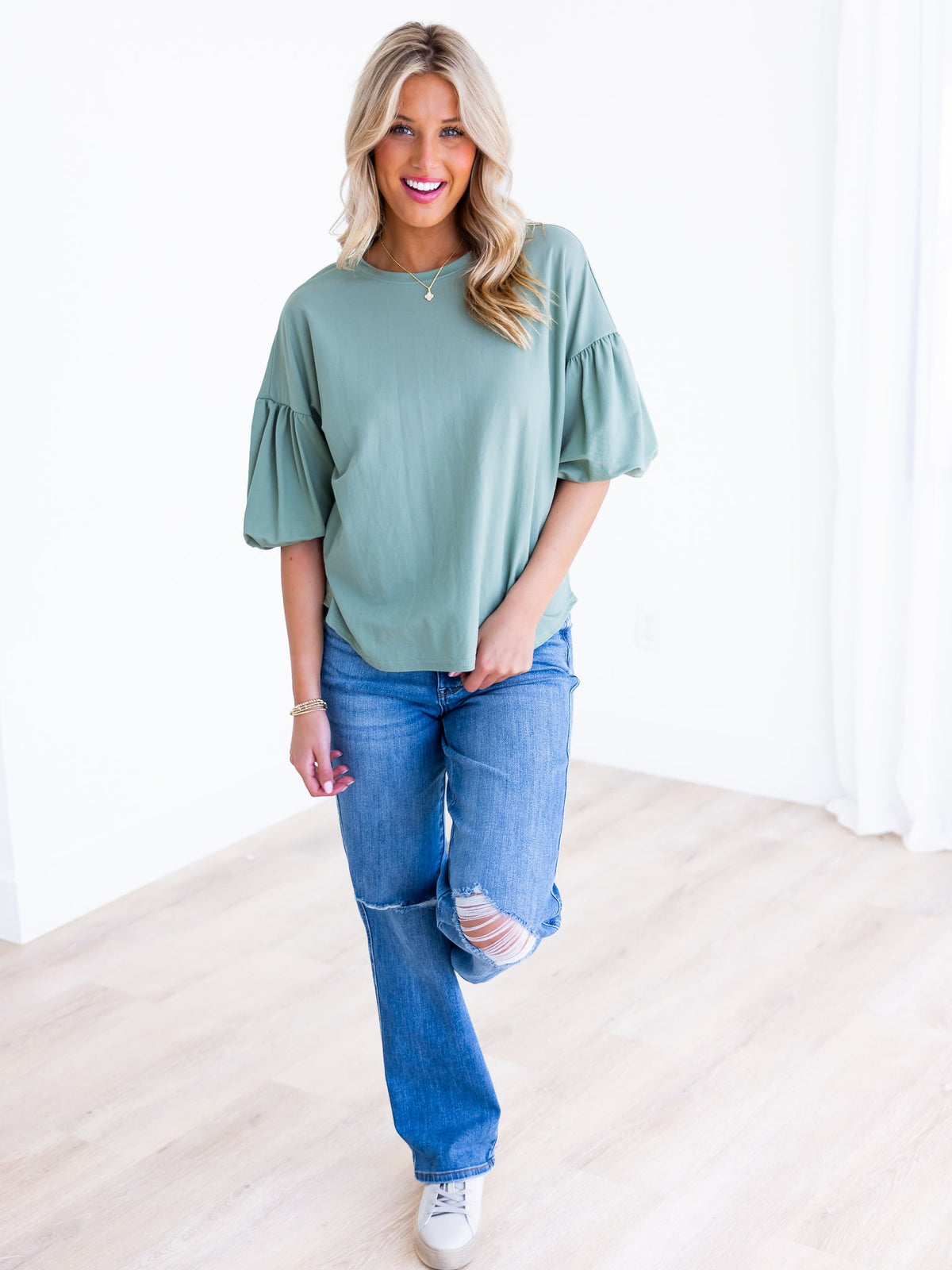 Days Like This Bubble Sleeve Top