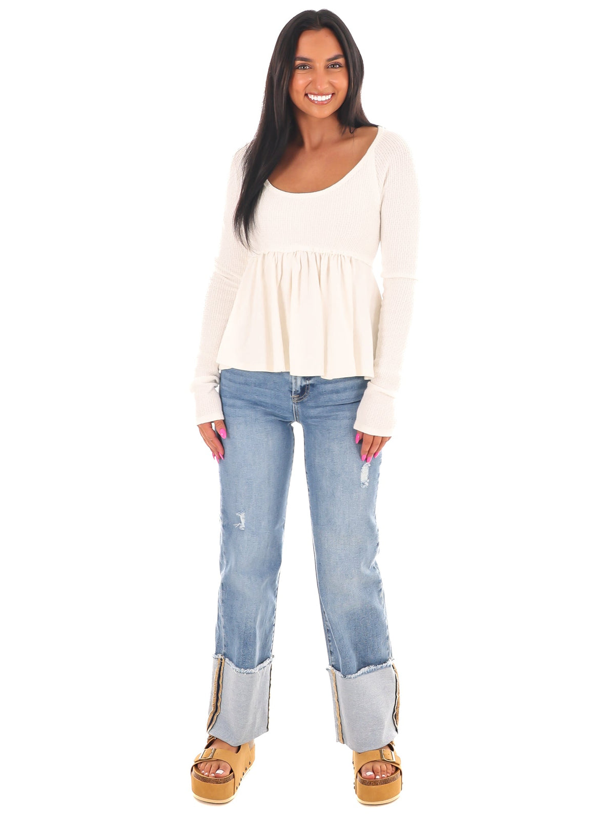 Free People Found Your Babydoll Top
