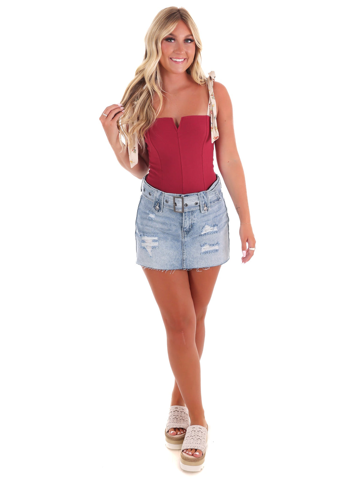 Free People Printed Lola Bodysuit