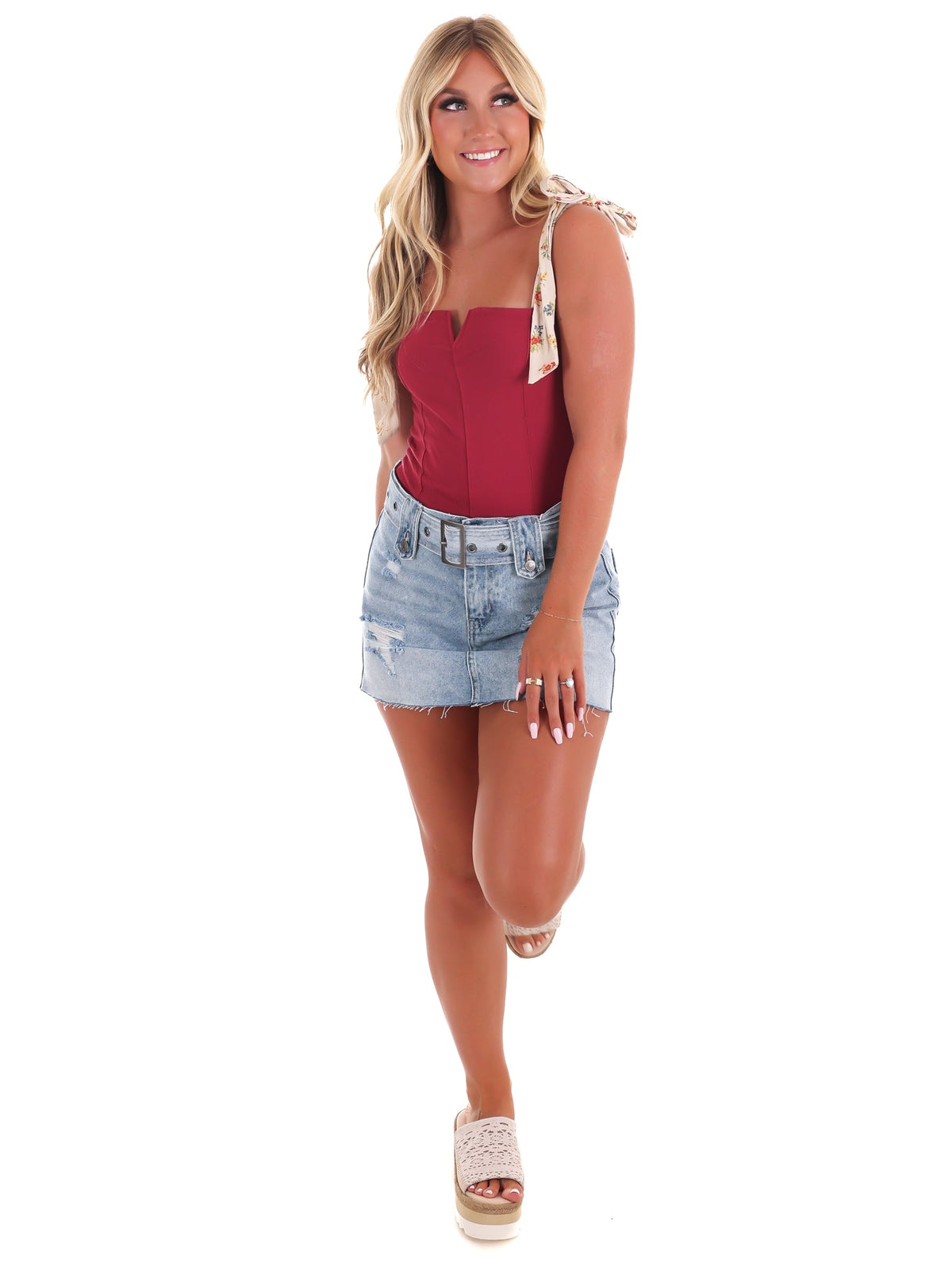 Free People Printed Lola Bodysuit