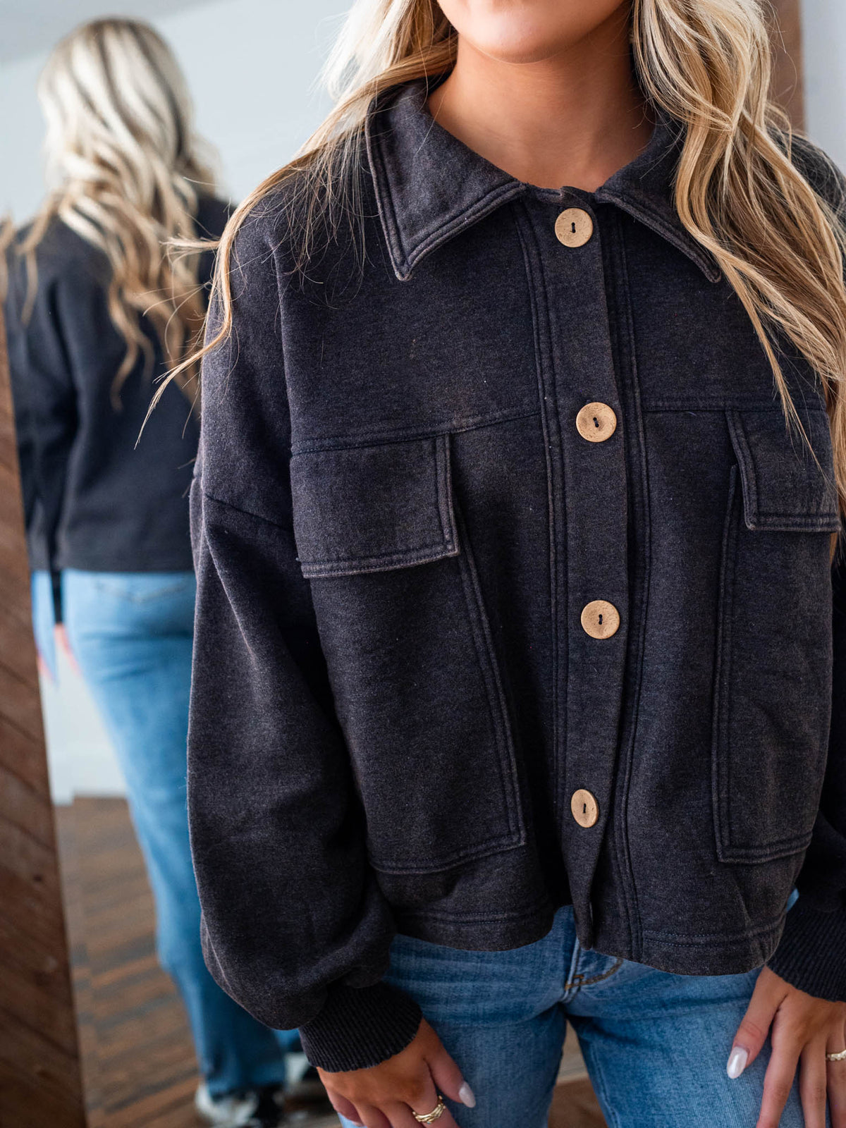 Sweet Beginnings Cropped Shacket