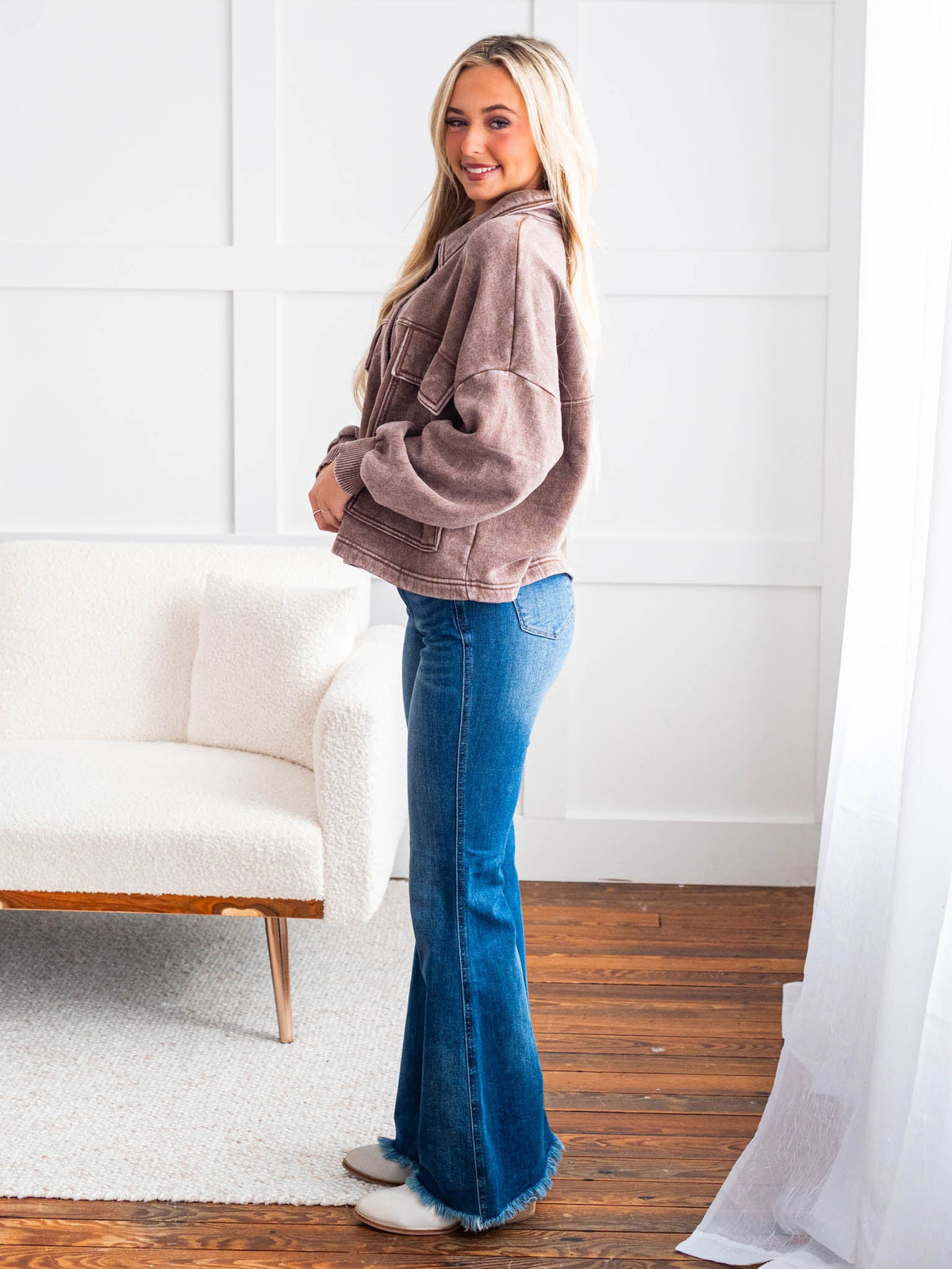 Sweet Beginnings Cropped Shacket