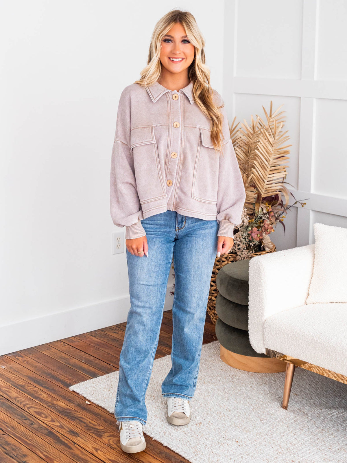 Sweet Beginnings Cropped Shacket