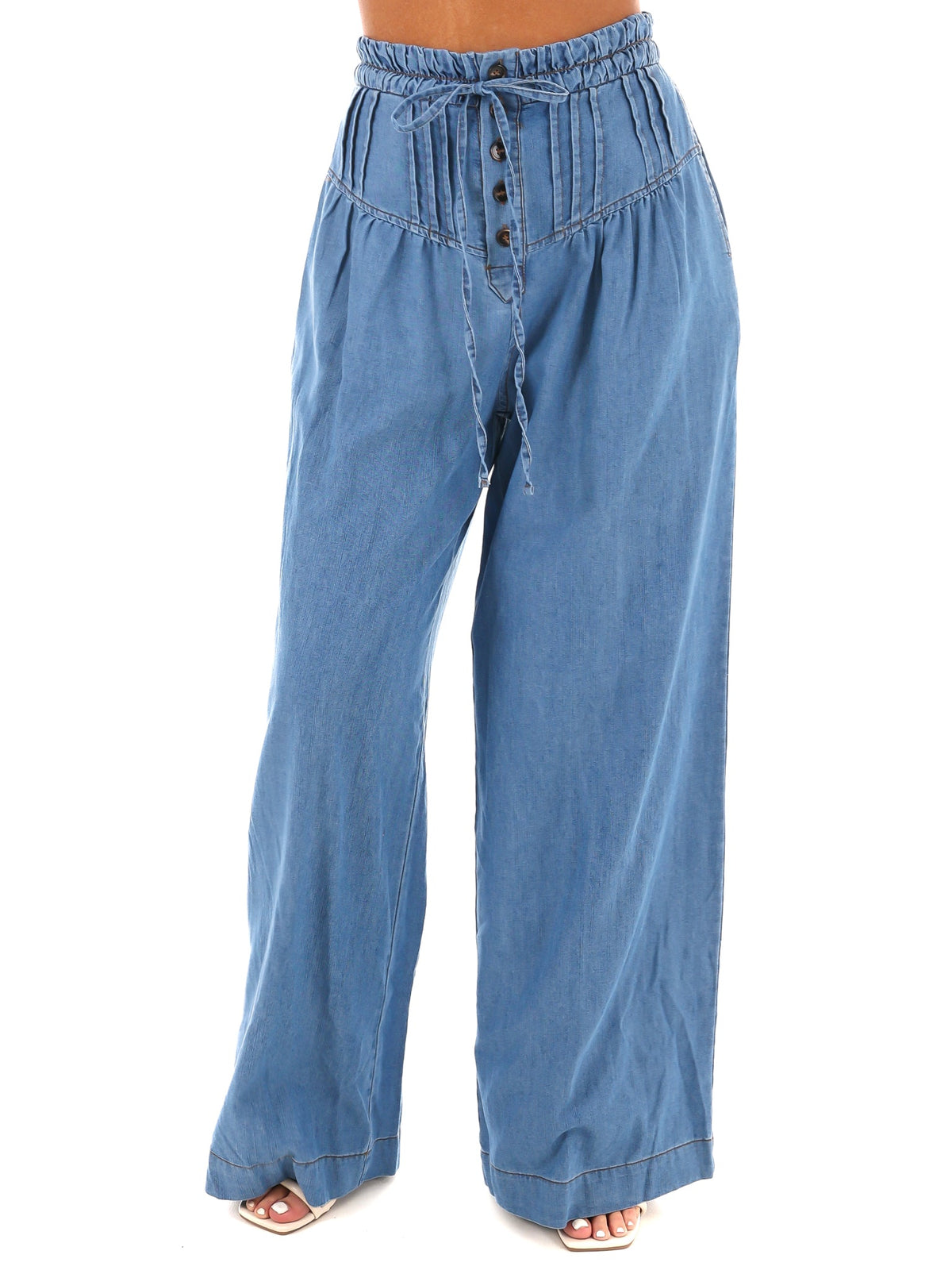 Everblue High-Waist Wide Leg Pants