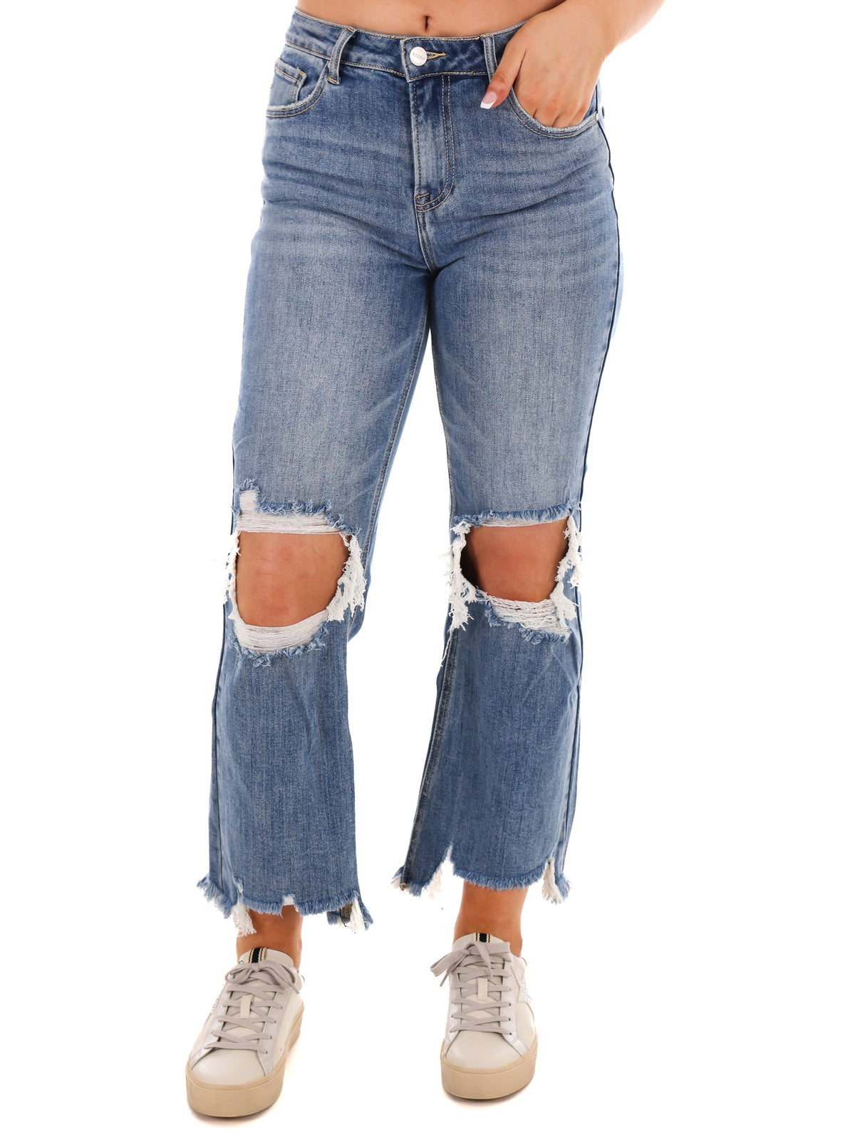 Let me Go High Rise Crop Jeans