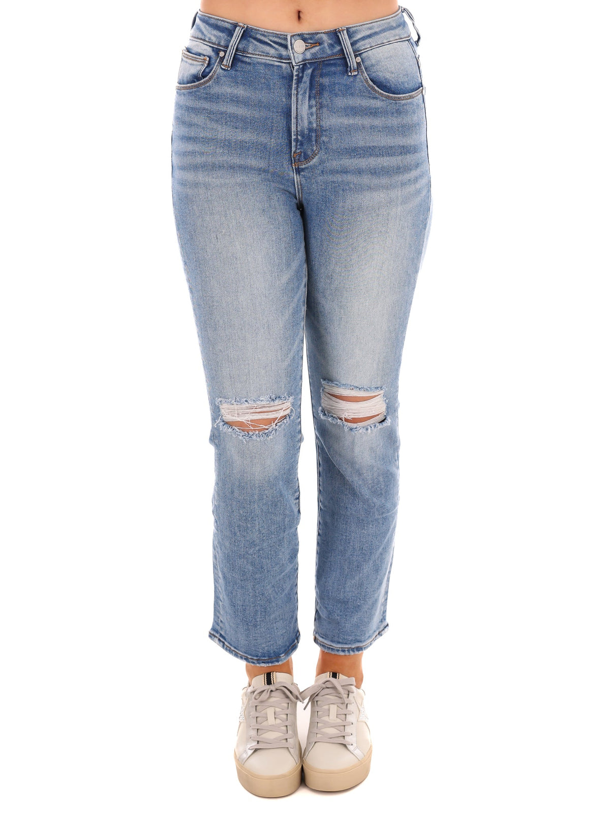 In My Feelings Slim Straight Ankle Jeans