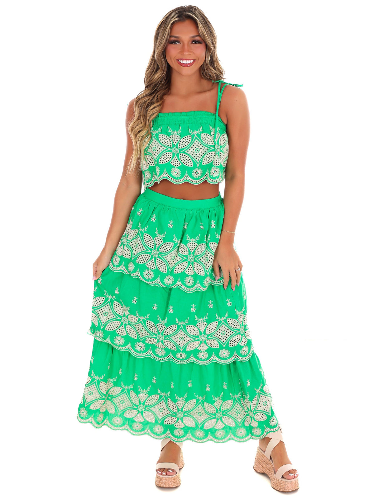 Total Bliss Embroidery Two Piece Set